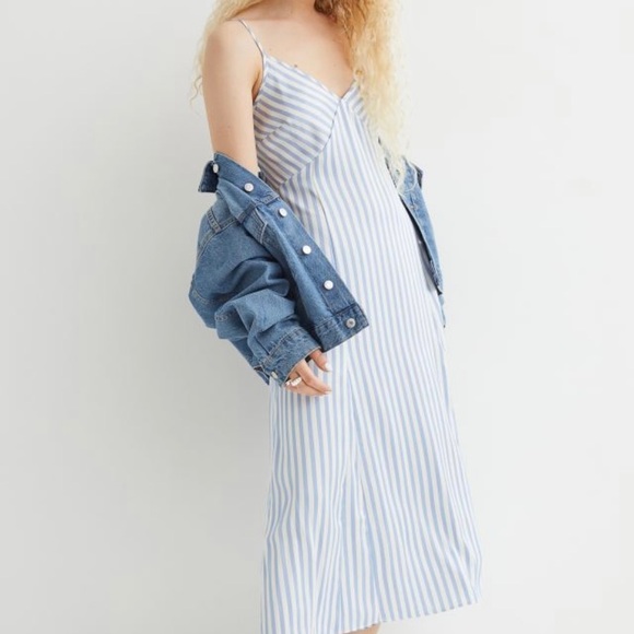 NWT H&M Satin V-Neck Slip Dress - Picture 4 of 9